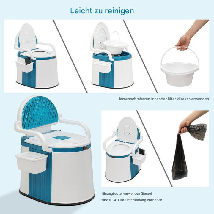 Tragbare Toilette für Erwachsene und ältere Menschen