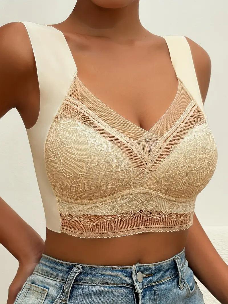 Nahtloses Push-Up-Spitzen-Bralette
