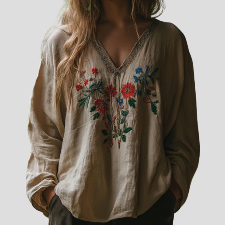 Bestickte Damenbluse