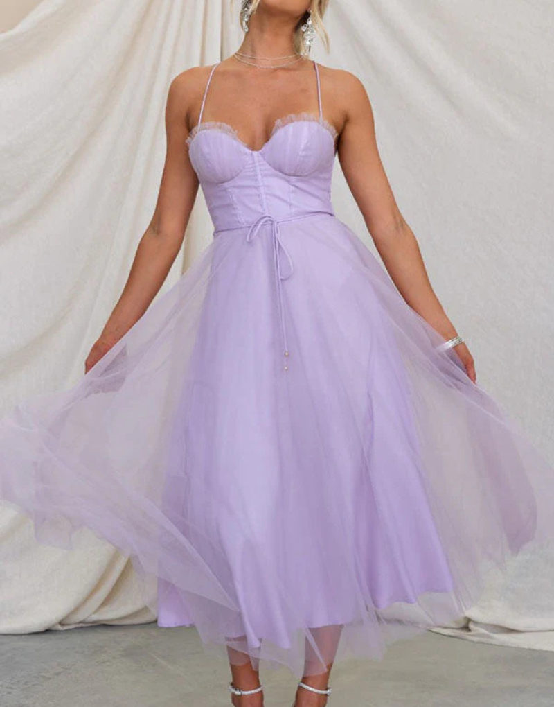 Leichtes ärmelloses Maxikleid mit V-Ausschnitt für Damen