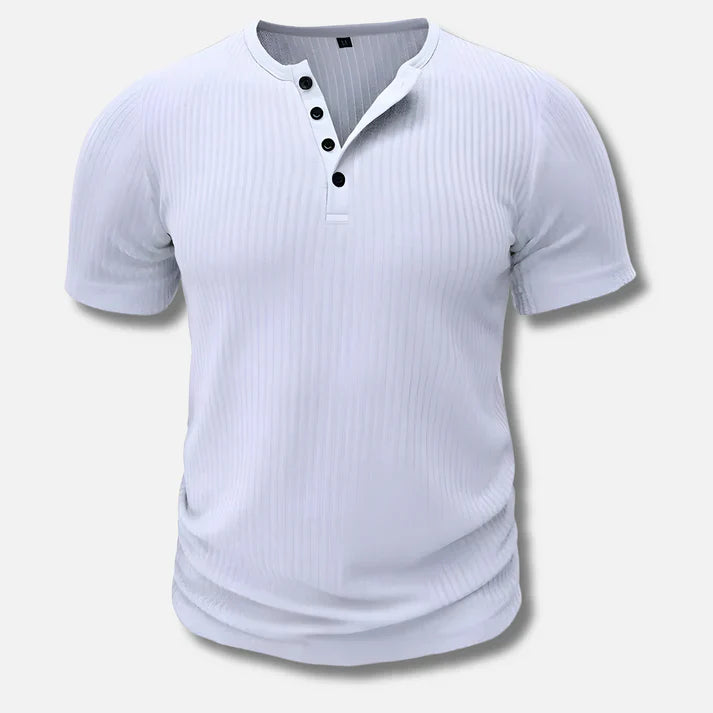 Figurbetontes Henley-T-Shirt für Herren
