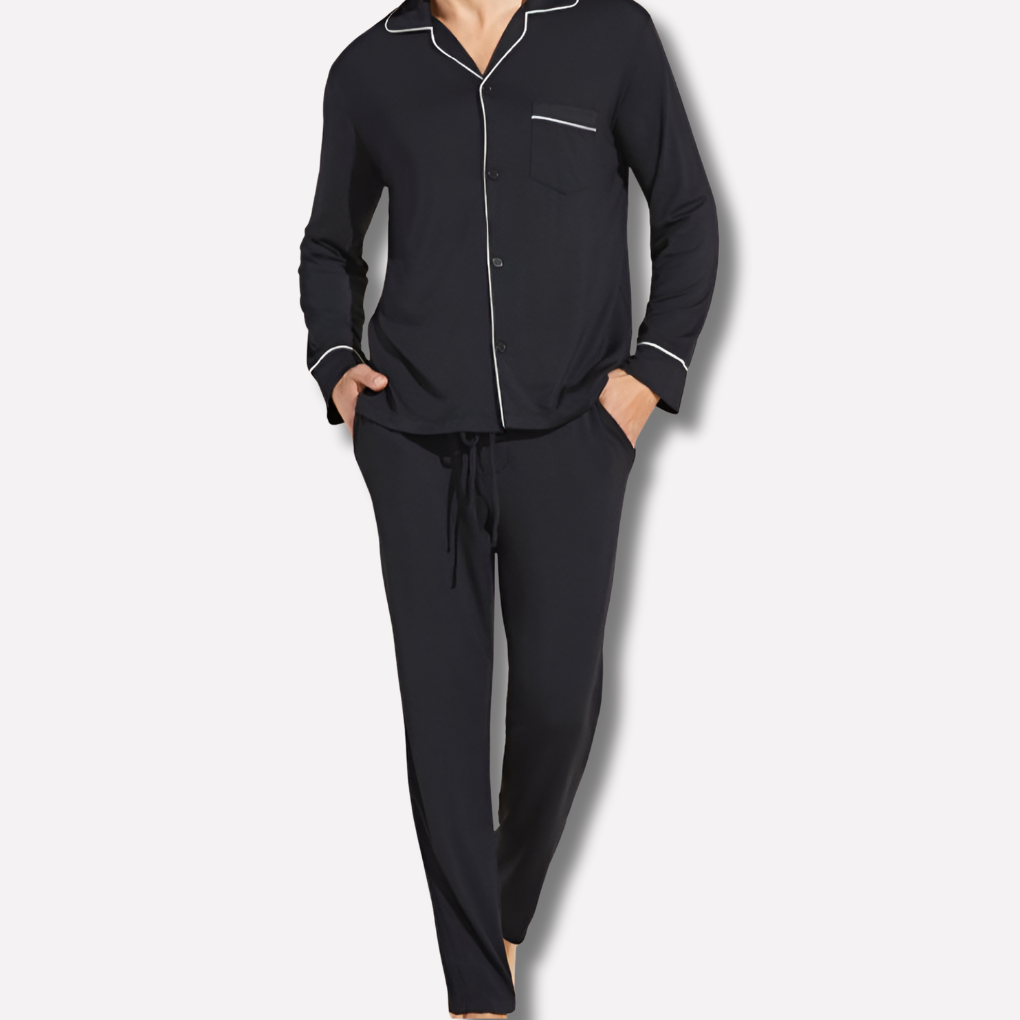 Bequemer Herren-Pyjama aus Baumwolle