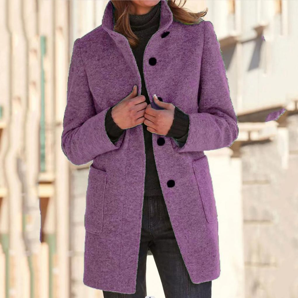 Damen Eleganter Wollmantel