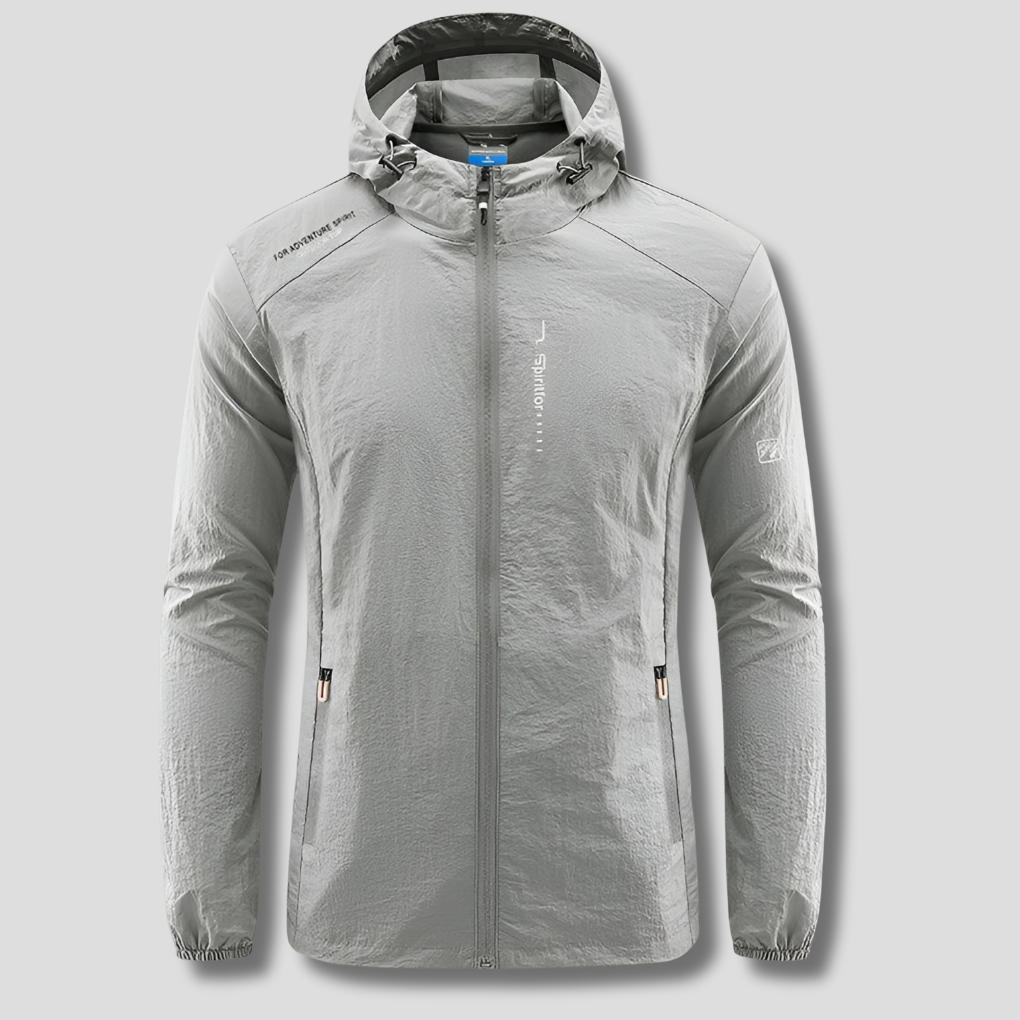 Ultraleichte, wind- und sonnendichte Sommerjacke mit Kapuze für Herren