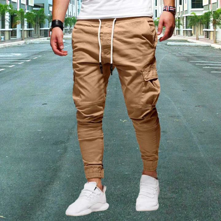 Casual Herren-Cargohose mit aufgesetzten Taschen