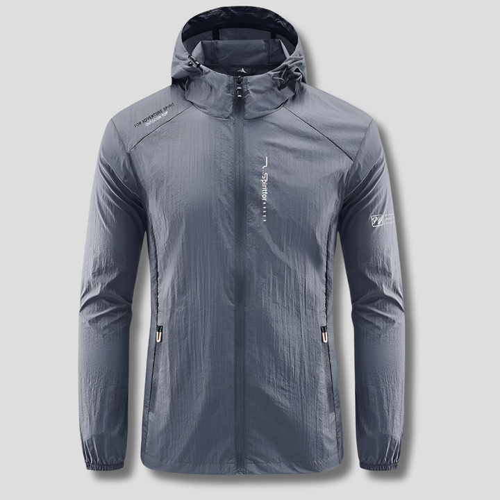 Ultraleichte, wind- und sonnendichte Sommerjacke mit Kapuze für Herren