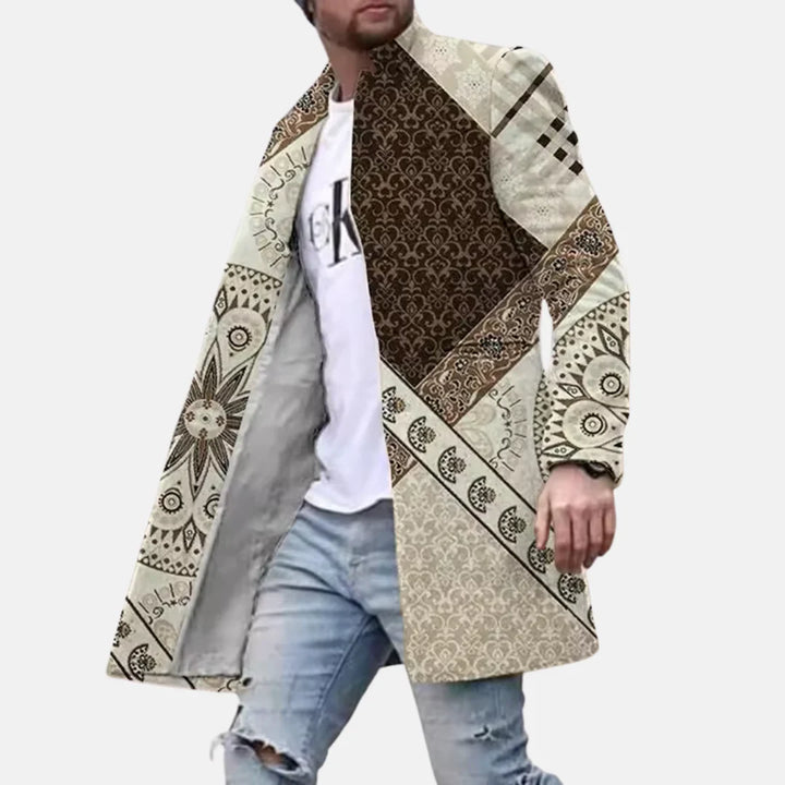 Street Print Coat – Lässige & verstellbare Herrenjacke