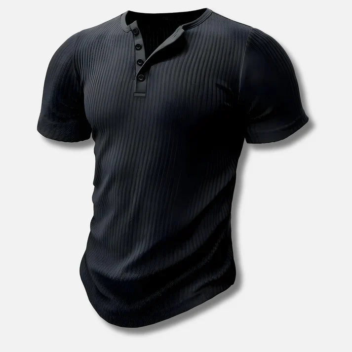 Figurbetontes Henley-T-Shirt für Herren