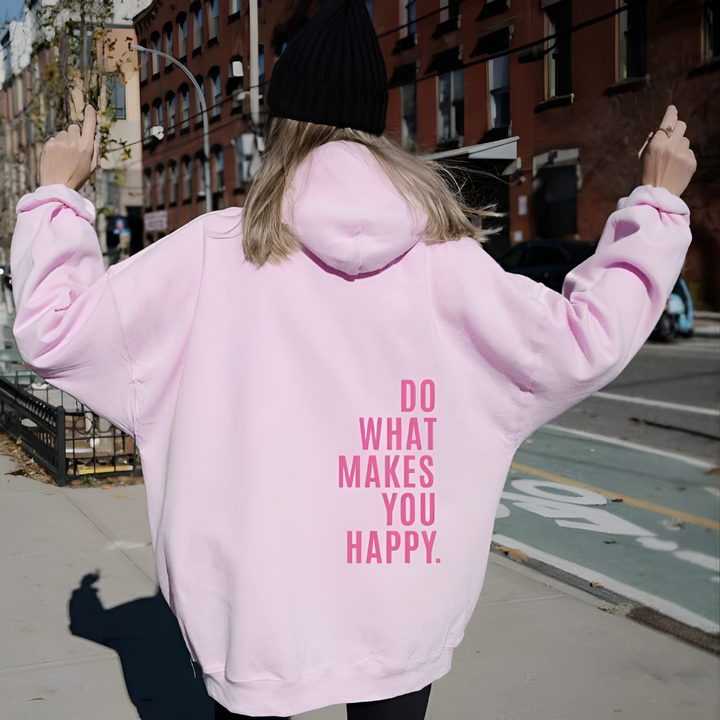 Bedrucktes, kuscheliges Kapuzensweatshirt