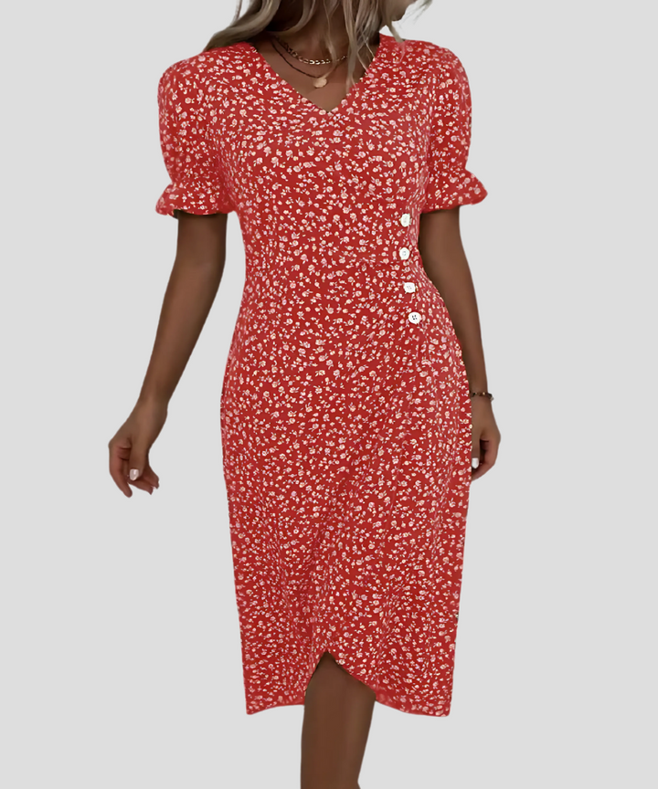 Elegantes Midikleid mit Blumenmuster für Damen