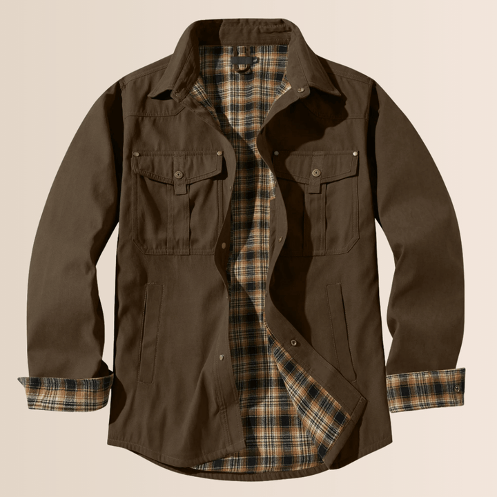 Herren Vintage Flanell Karojacke