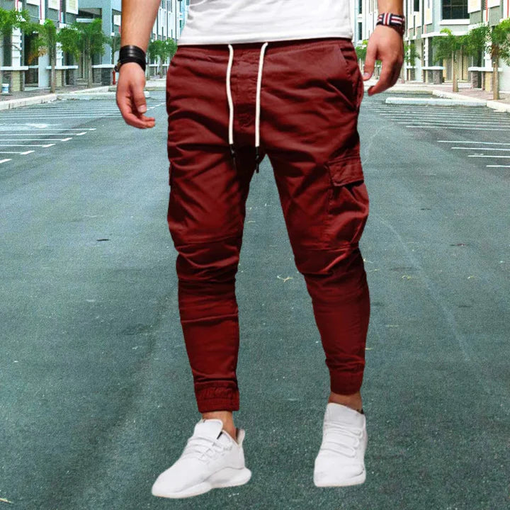 Casual Herren-Cargohose mit aufgesetzten Taschen