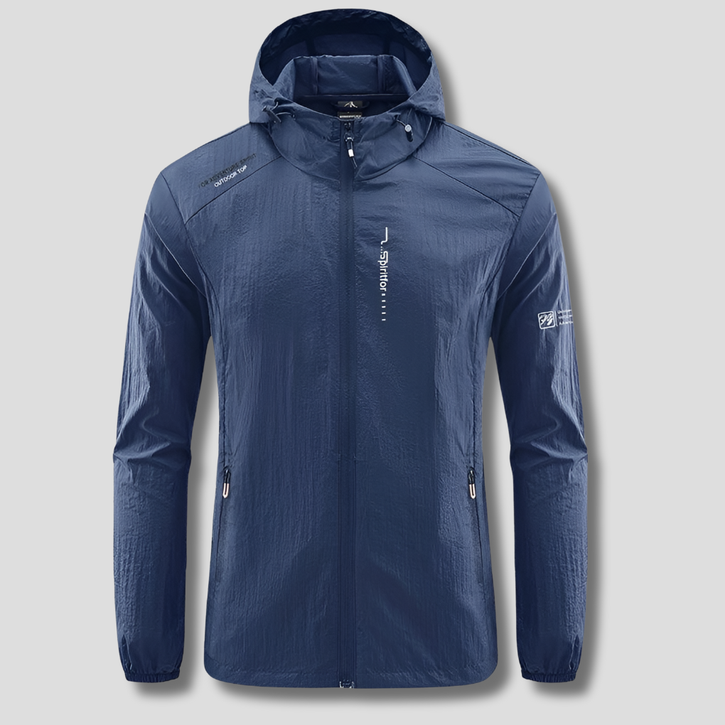 Ultraleichte, wind- und sonnendichte Sommerjacke mit Kapuze für Herren