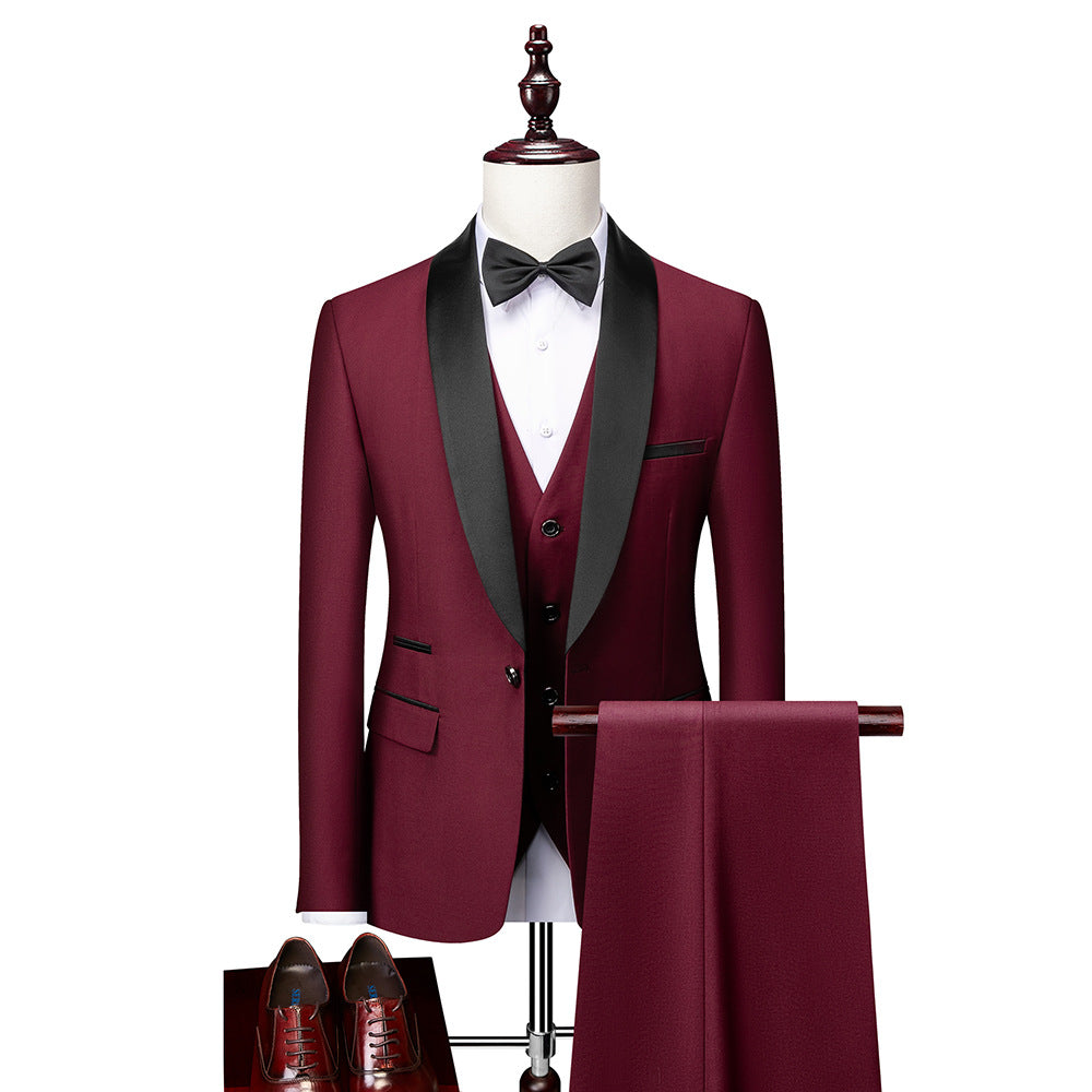 3-teiliges Slim Fit Anzugset für Herren