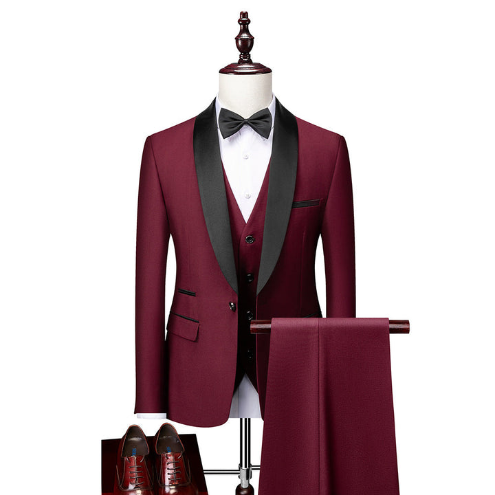 3-teiliges Slim Fit Anzugset für Herren