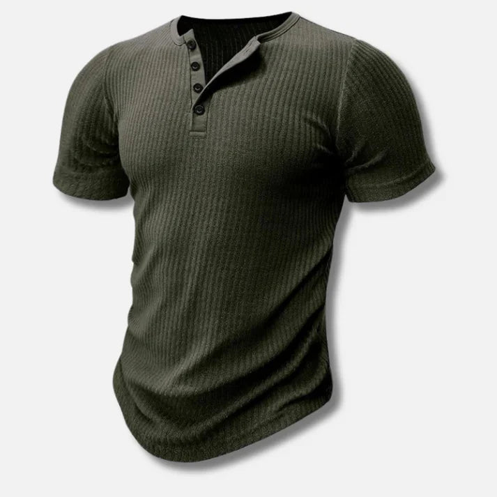 Figurbetontes Henley-T-Shirt für Herren