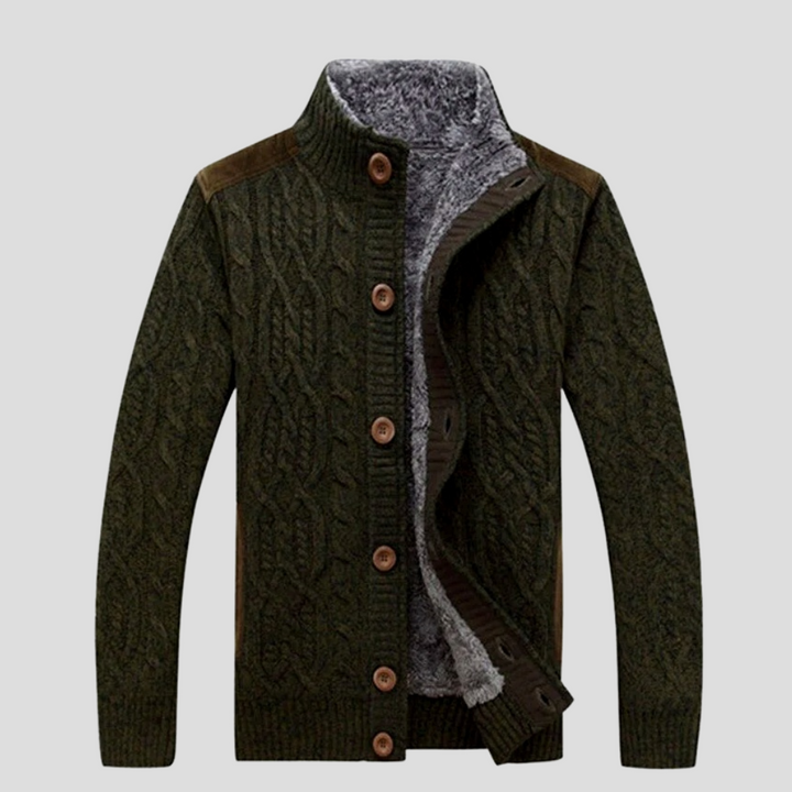 Herren-Strickjacke – Plüschfutter für zusätzliche Wärme