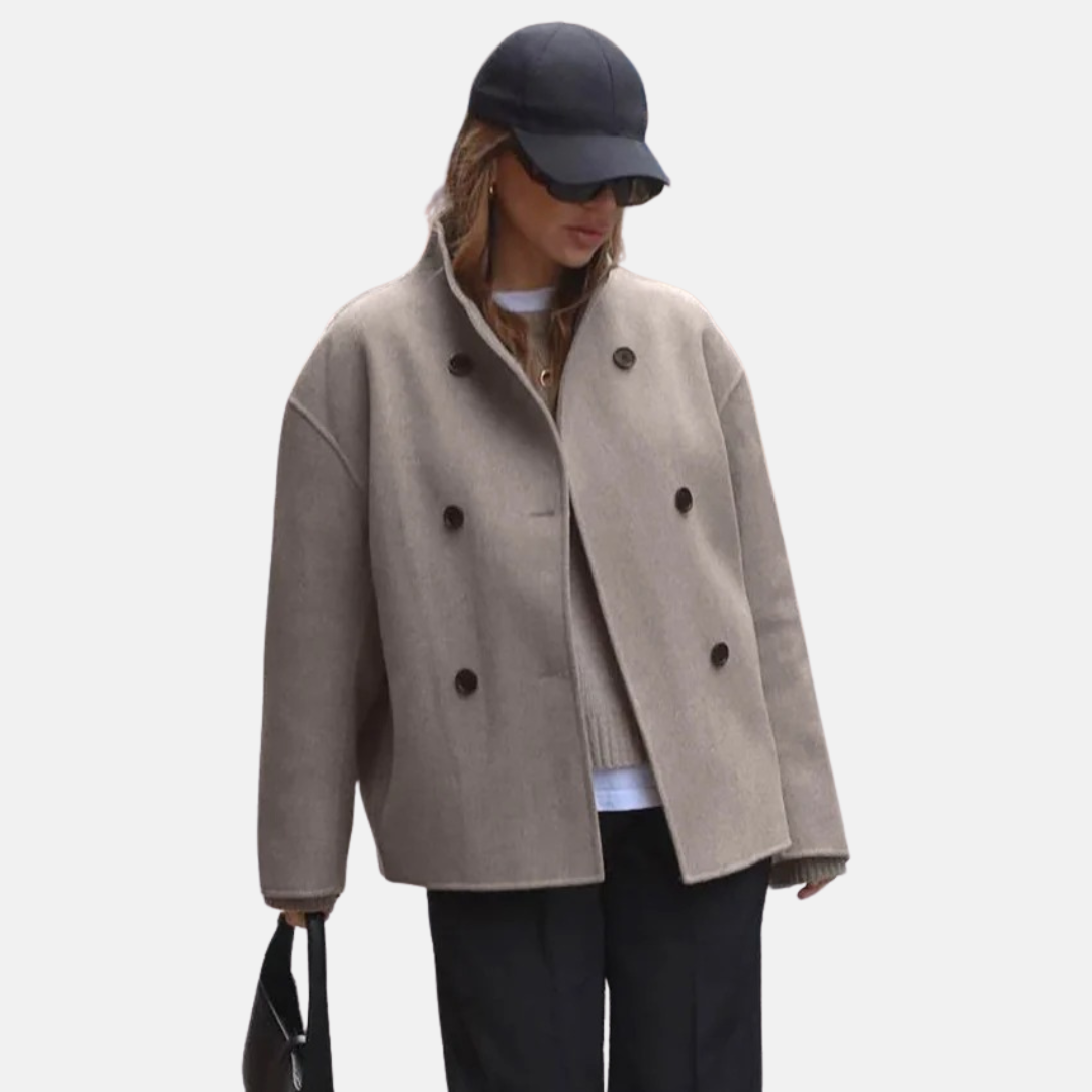 Vintage Wolljacke für Damen mit klassischem Schnitt