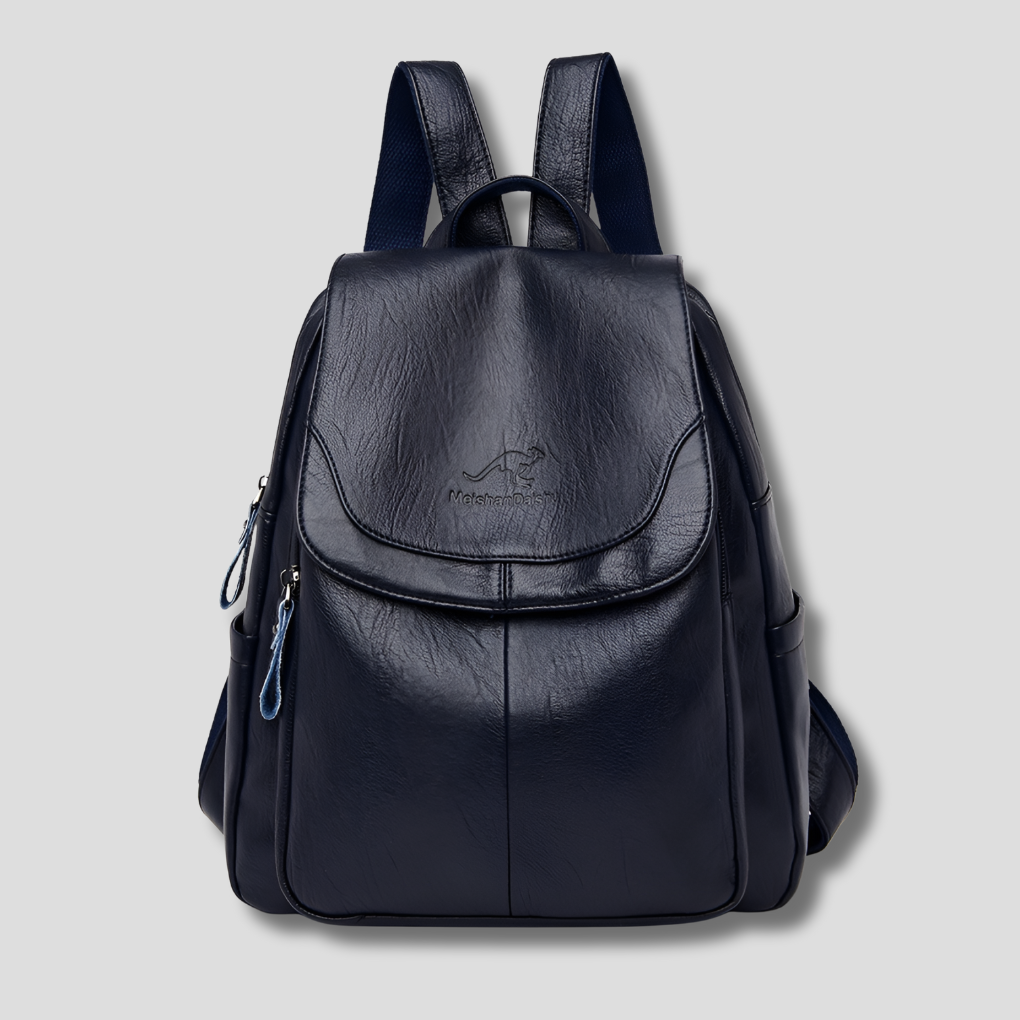 Diebstahlsicherer Lederrucksack für stilvolle Frauen