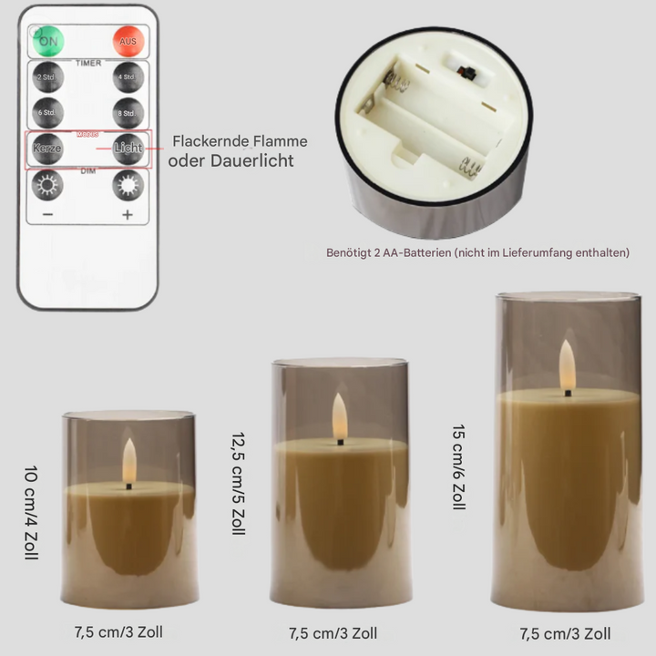 LED-Kerzen 3er-Set