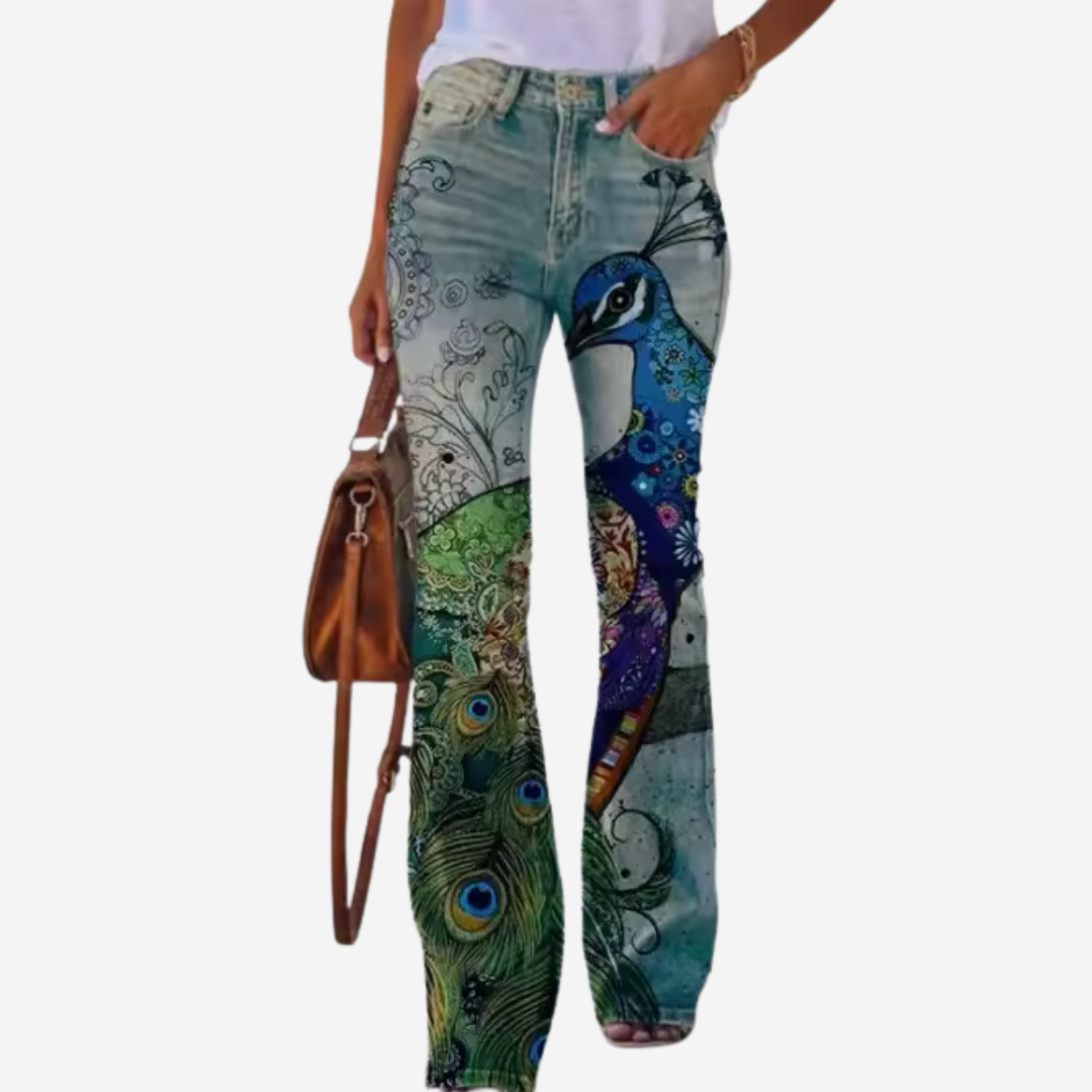 Damen-Flared-Hose mit schmeichelhafter Passform und stilvollem Design