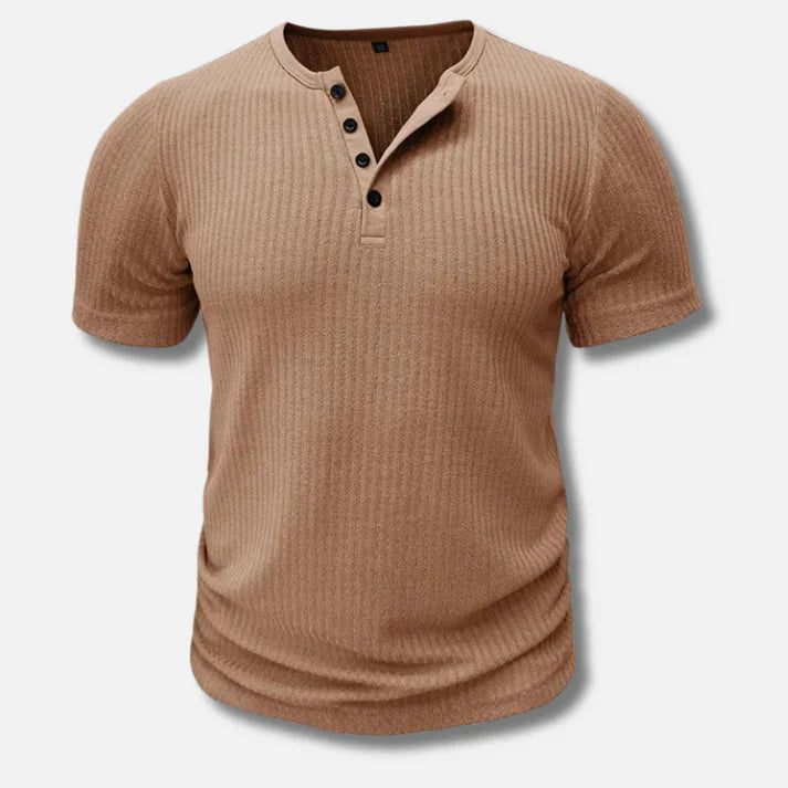 Figurbetontes Henley-T-Shirt für Herren