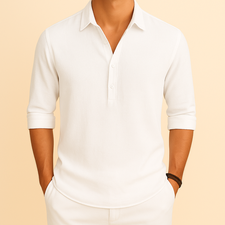 Lockeres Langarm-Freizeithemd für Herren