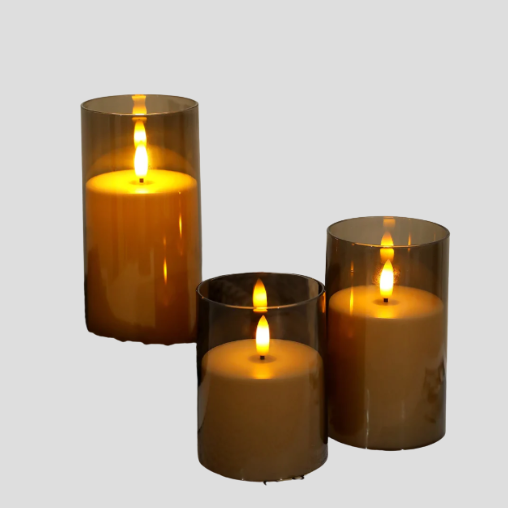 LED-Kerzen 3er-Set