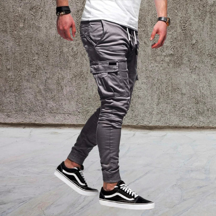 Casual Herren-Cargohose mit aufgesetzten Taschen