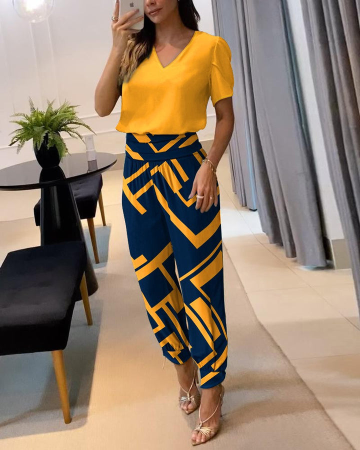 Elegantes bequemes 2-teiliges Damen-Set