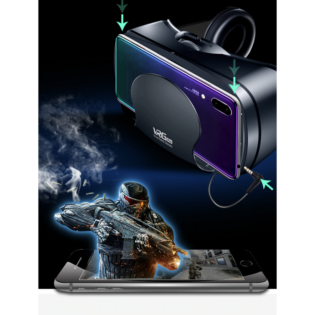 Innovative VR-Brille mit Headset für iPhone & Android