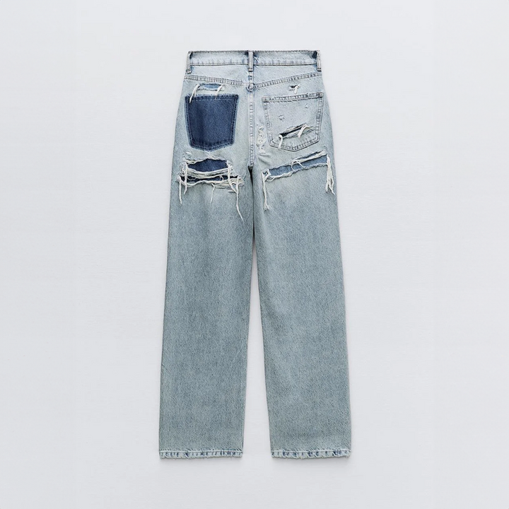 Zerrissene Vintage-Jeans für Damen