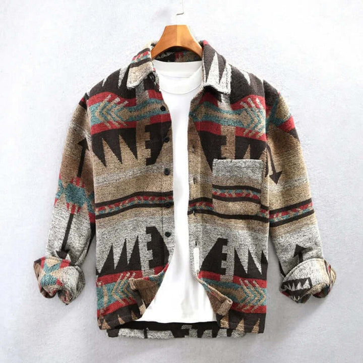Hemdjacke mit südwestlichem Azteken-Print