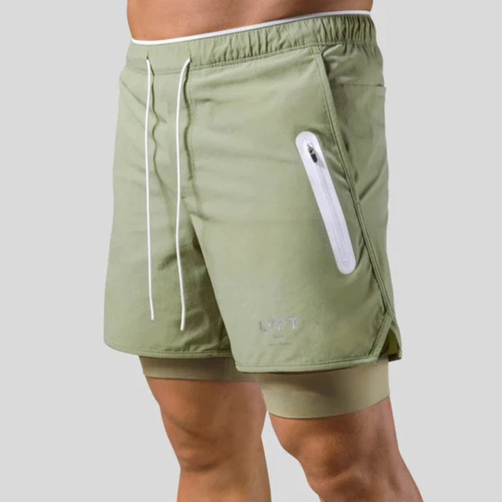 2-in-1-Sporthose für Herren