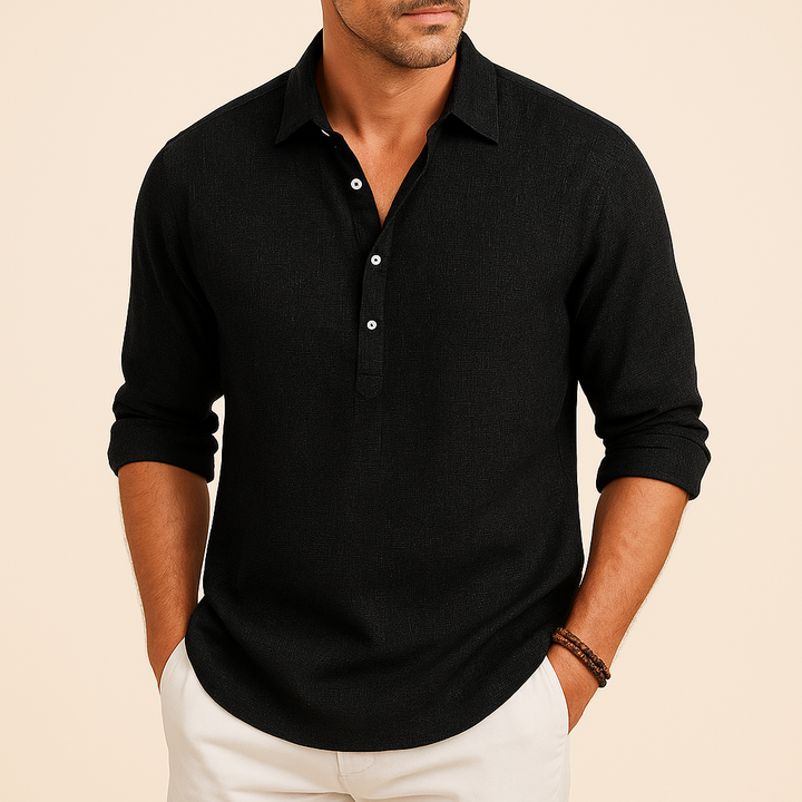 Lockeres Langarm-Freizeithemd für Herren