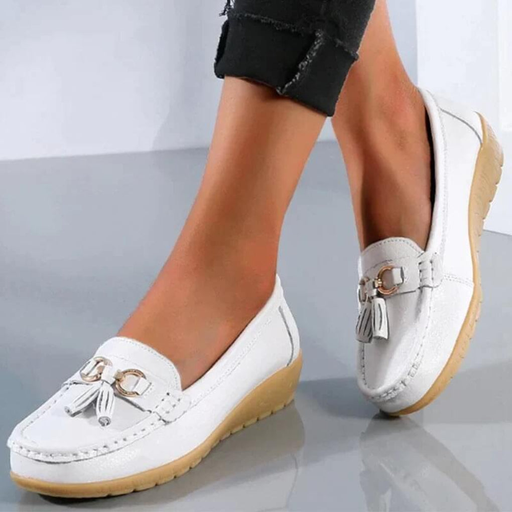 Retro-Keil-Loafer für Damen