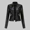 Damen-Lederjacke – Elegantes Statement-Oberbekleidungsstück