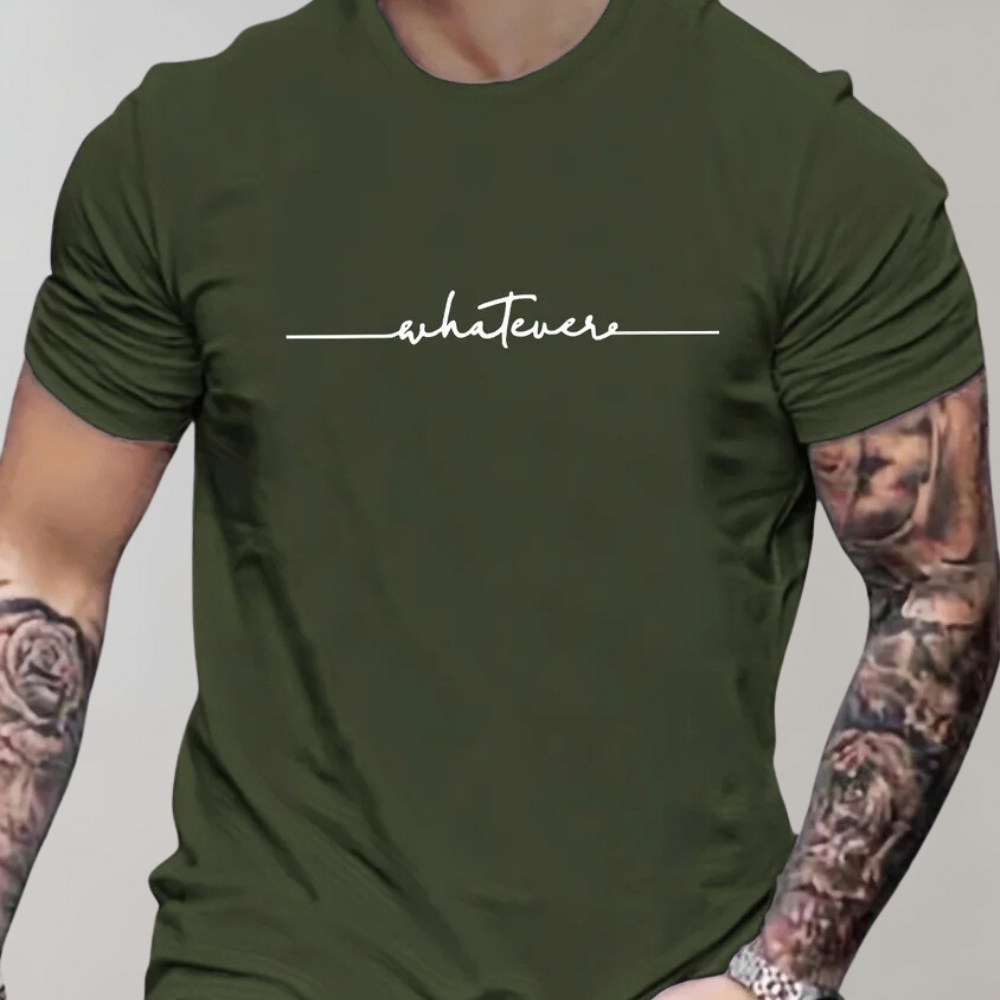Lässiges Herren T-Shirt mit Rundhalsausschnitt und minimalistischem Print