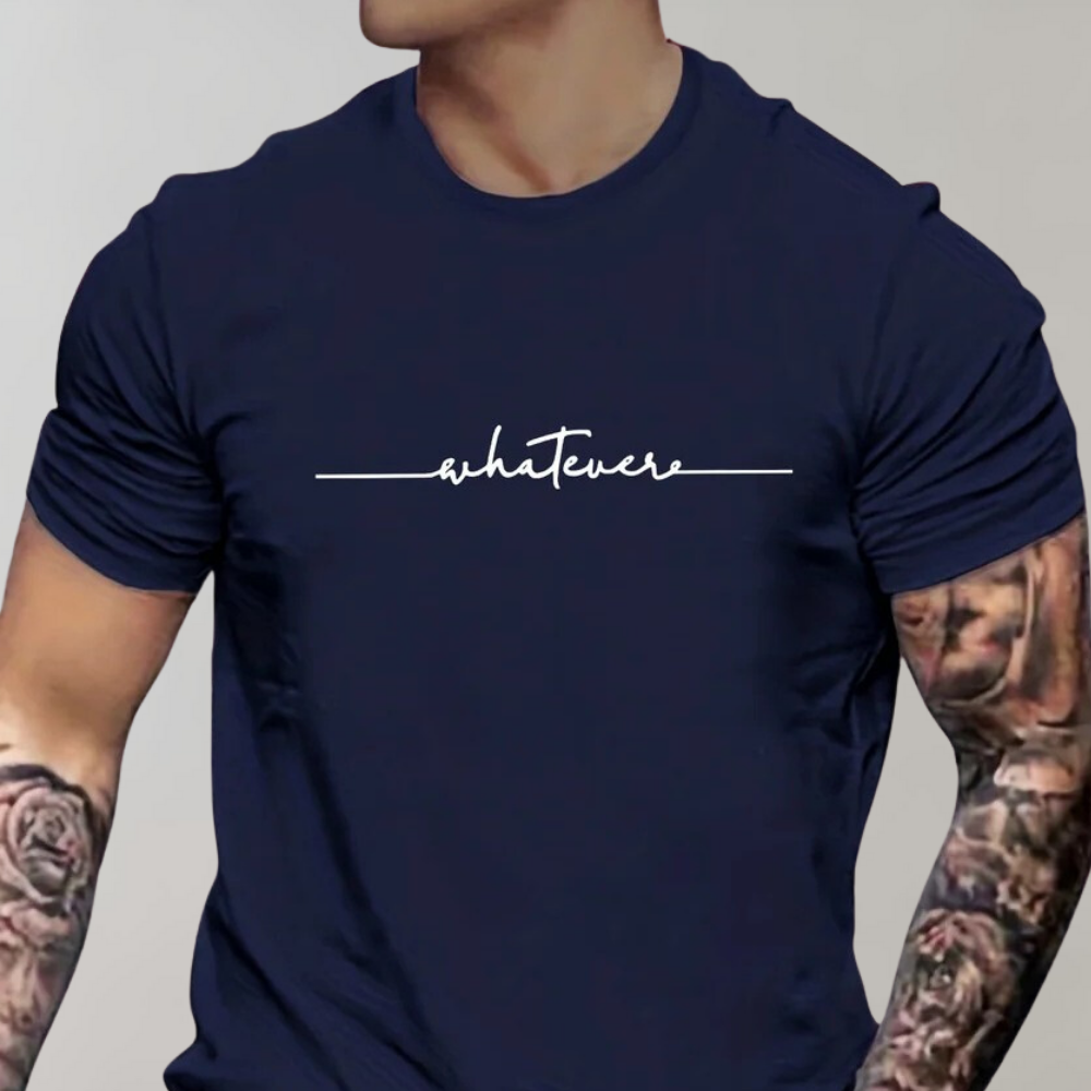Lässiges Herren T-Shirt mit Rundhalsausschnitt und minimalistischem Print