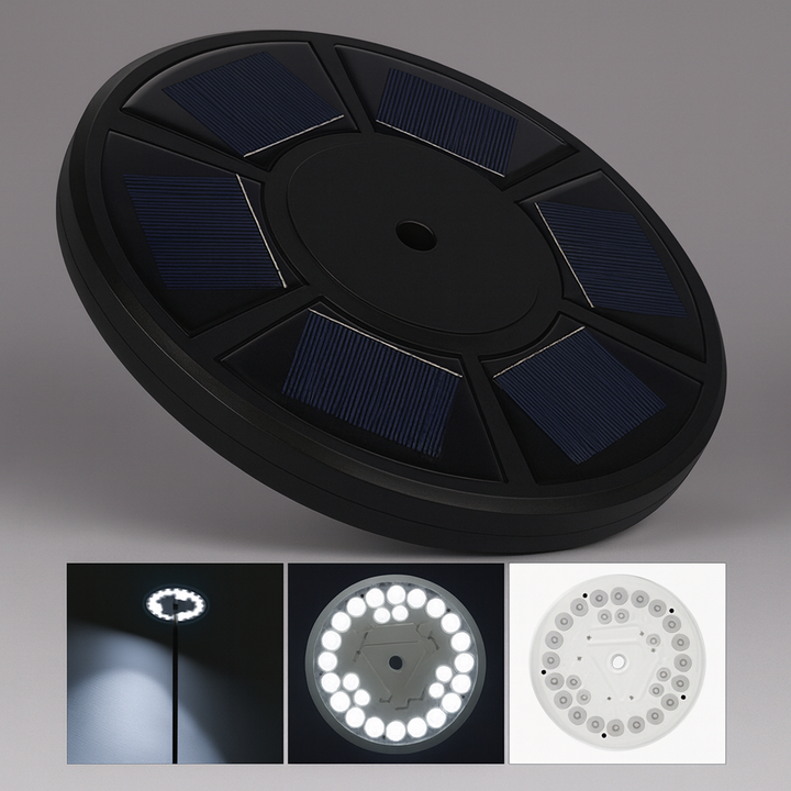 Solarbetriebene Fahnenmastleuchte