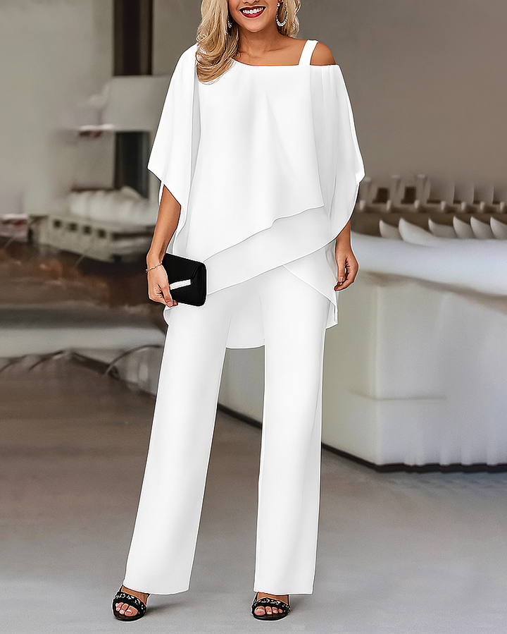 Elegantes schulterfreies 2-teiliges Set für Damen