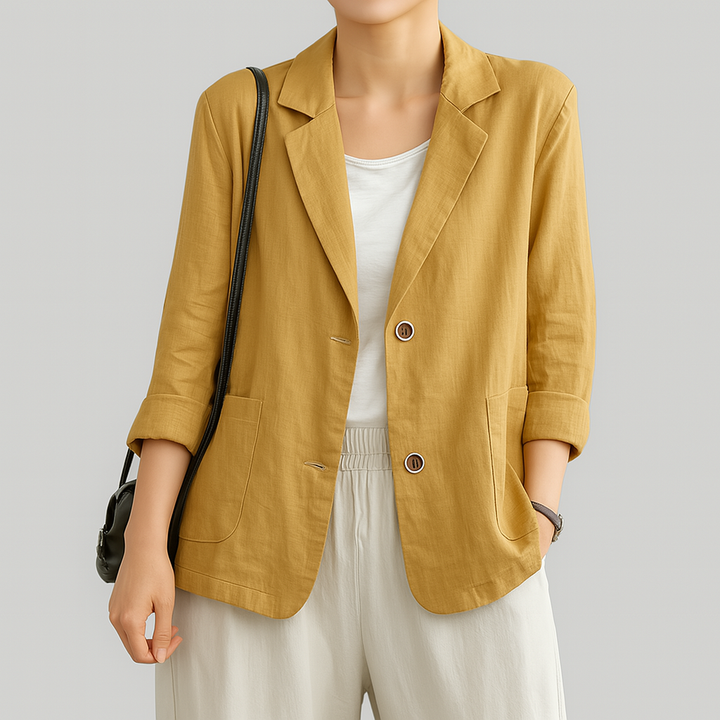 Relaxed Fit Blazer aus Naturfasern