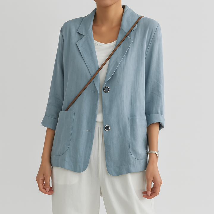 Relaxed Fit Blazer aus Naturfasern