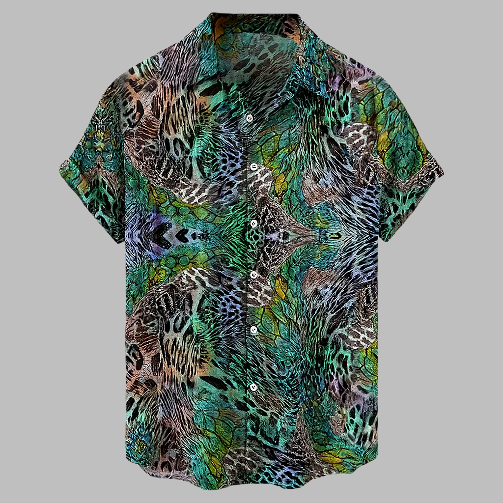 Lässiges Leinen-Tribal-Hemd im Streetstyle für Herren