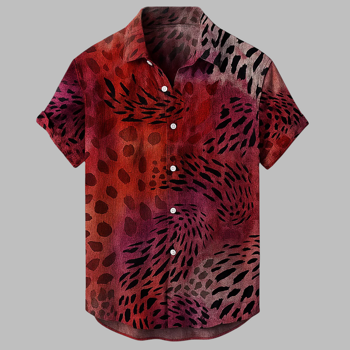 Lässiges Leinen-Tribal-Hemd im Streetstyle für Herren