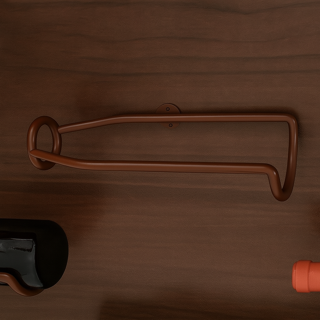 5-teiliges Set Elegantes, an der Wand montiertes Weinregal aus Eisen