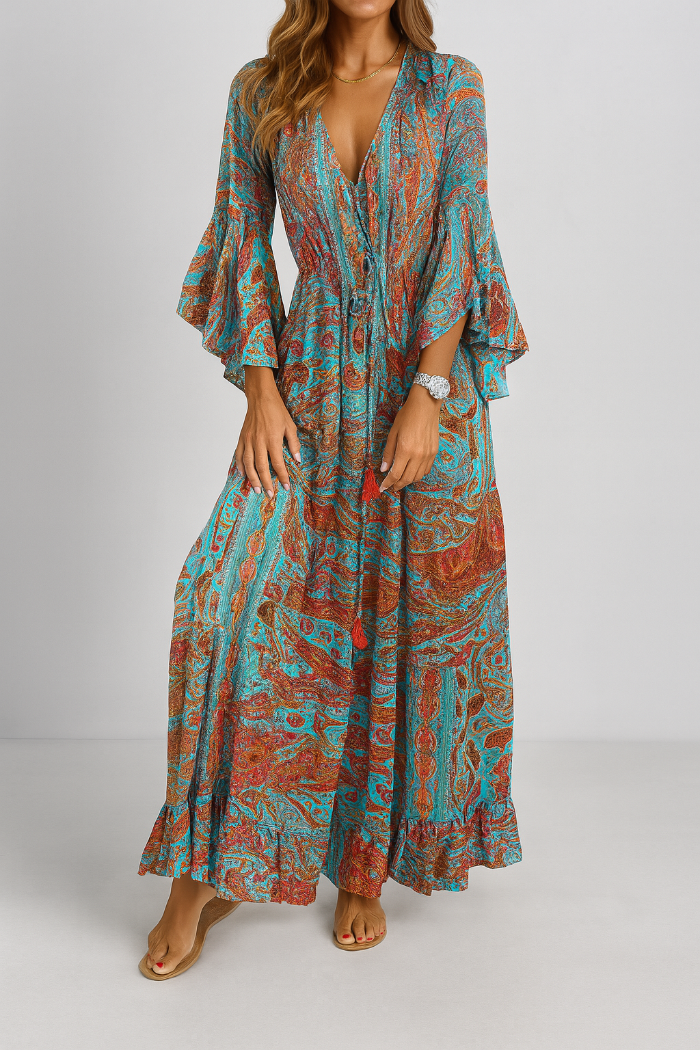 Bohemian Maxikleid für Damen