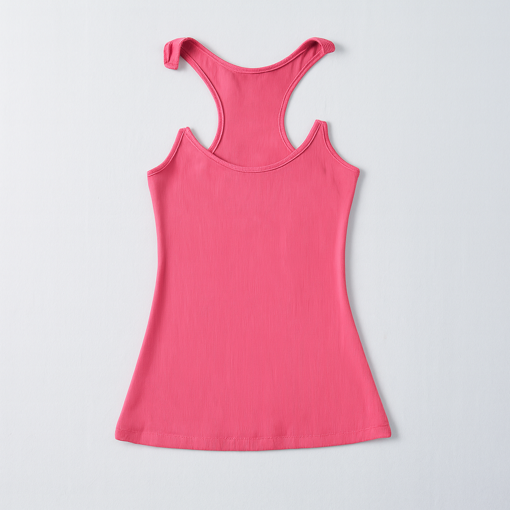 Geripptes Tanktop mit unsichtbaren Trägern für Damen