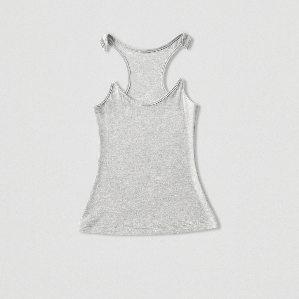 Geripptes Tanktop mit unsichtbaren Trägern für Damen