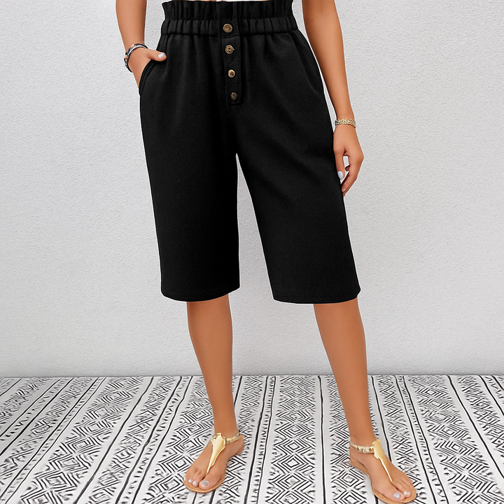 Haremshose mit hoher Taille und lockerer Passform für Damen